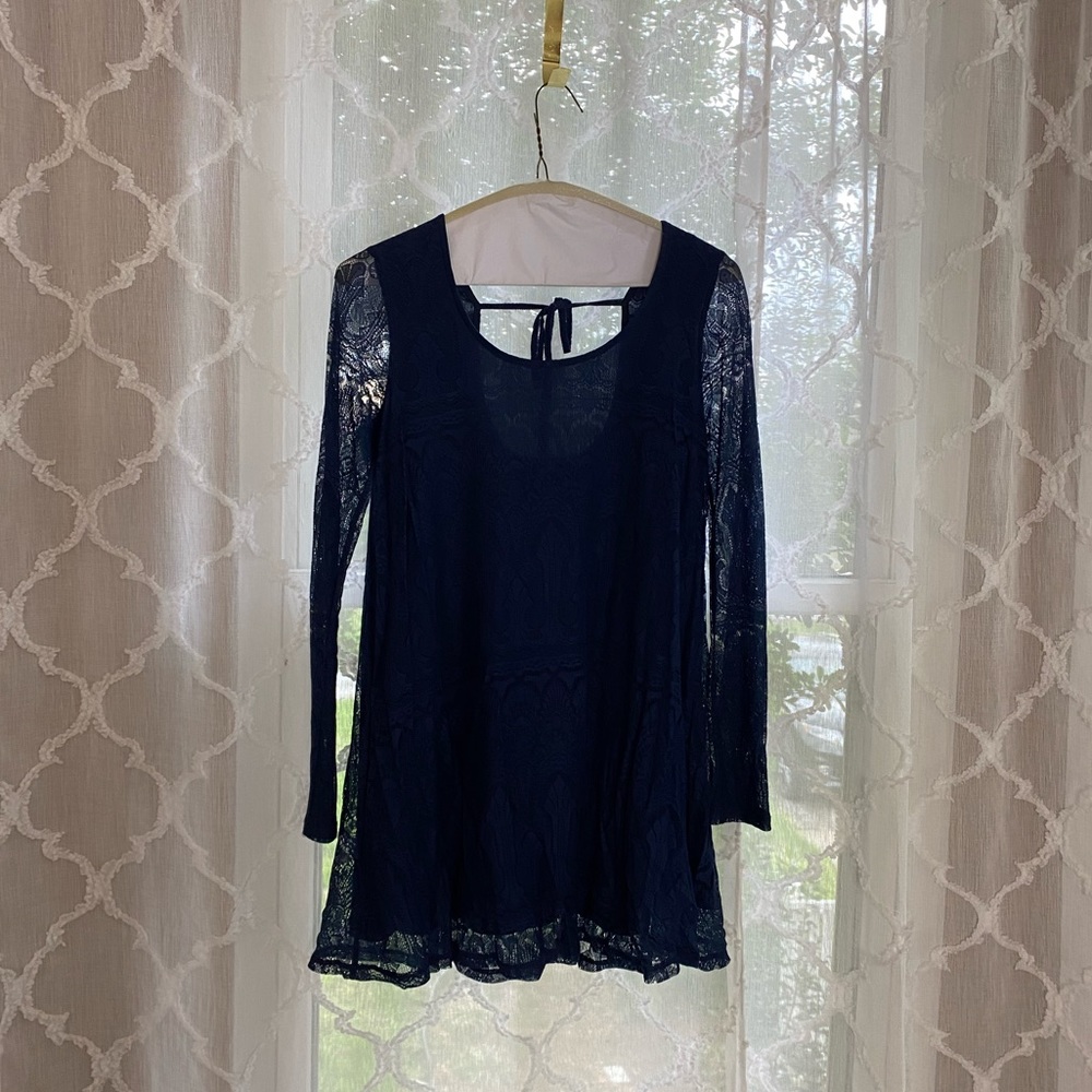 Lace Navy Dress